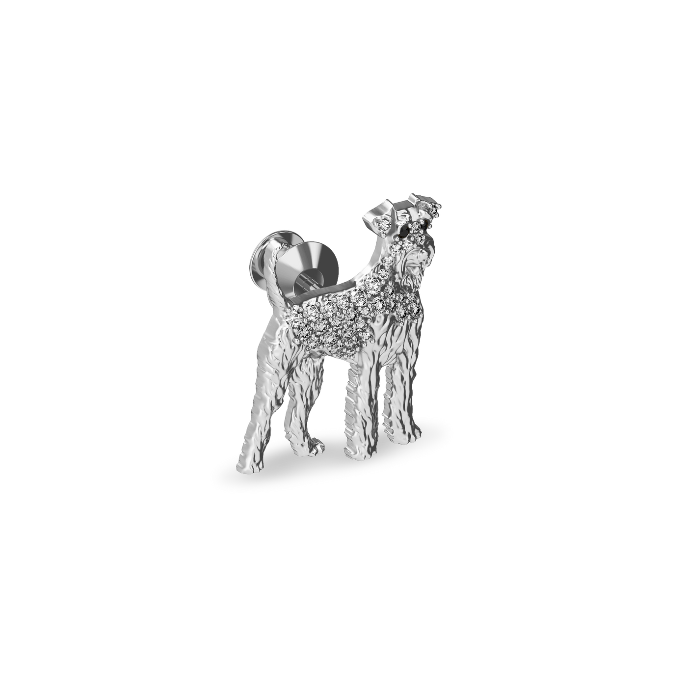 'Airedale Terrier' Diamond Brooch