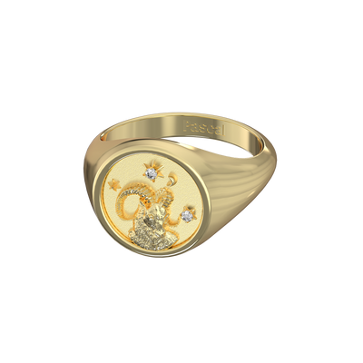 Aries Small Signet Ring