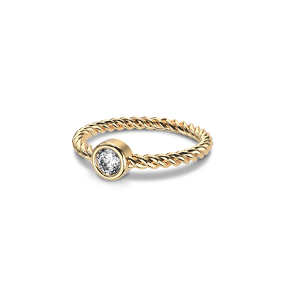 Twine Bezel Diamond Ring