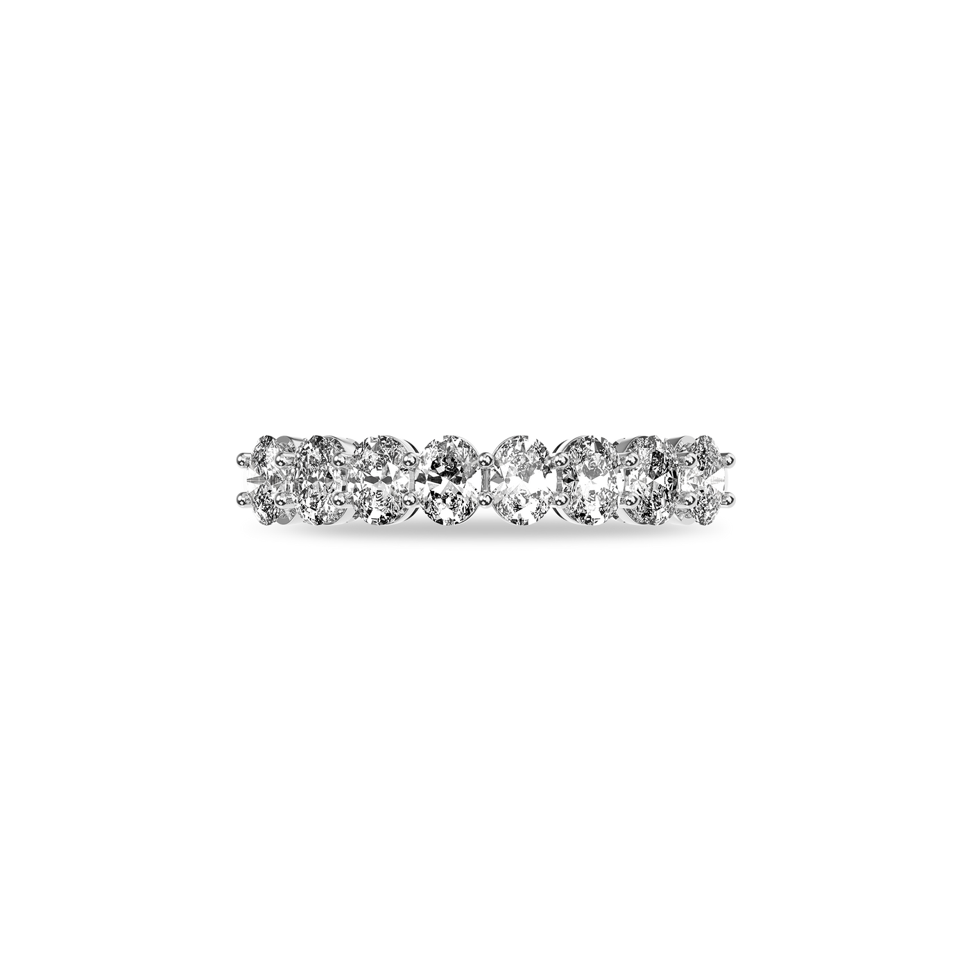 Abgeschrägter Pavé-Diamant-Bandring 