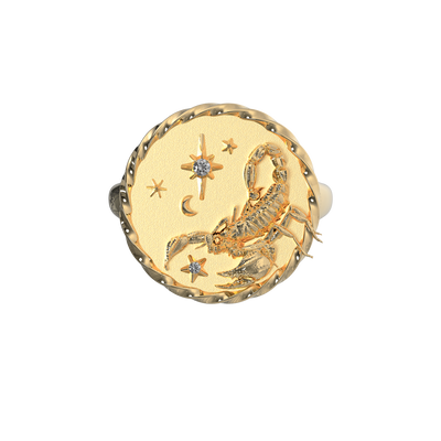 Scorpio Signet Ring