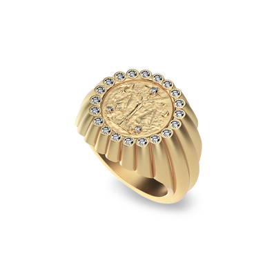 'Zodiac' Diamond Dome Ring, Libra