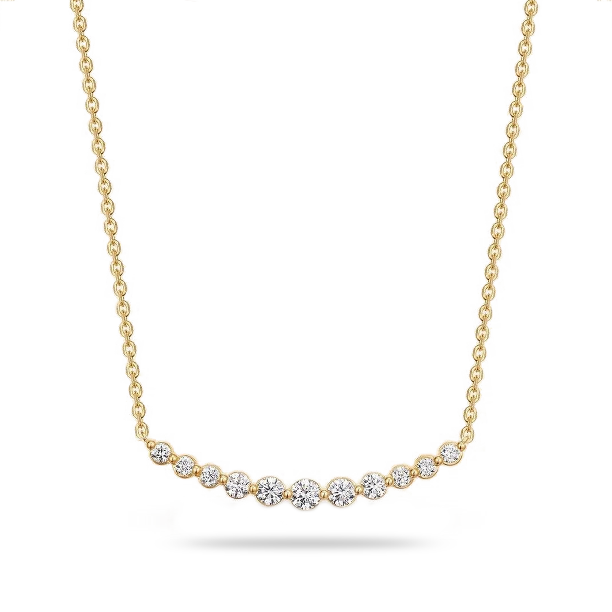 Everyday Gradation Diamond Necklace - PASCAL