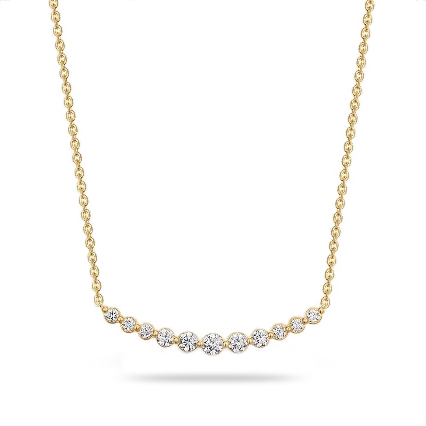 Everyday Gradation Diamond Necklace - PASCAL
