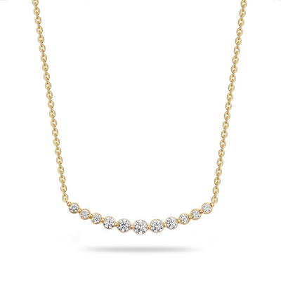 Everyday Gradation Diamond Necklace - PASCAL