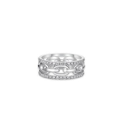 White Gold Fusion Diamond Promise Ring classic pave diamond chain#color_18k-white-gold-vermeil