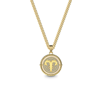 Collar de diamante Sagitario reversible