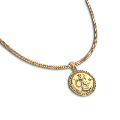 Collar de diamante Sagitario reversible