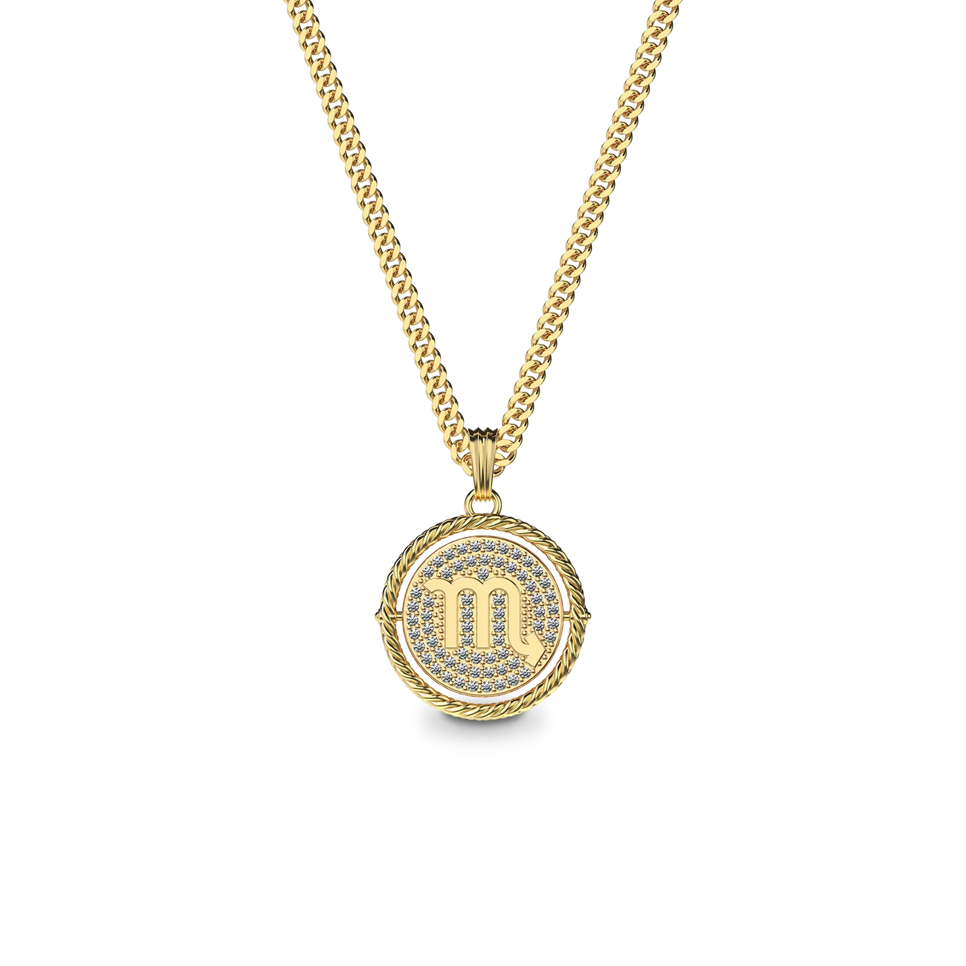 Collar de diamante Sagitario reversible