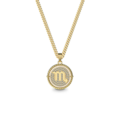 Collar de diamante Sagitario reversible