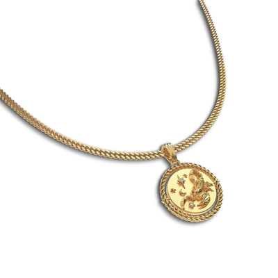 Collar de diamante Sagitario reversible