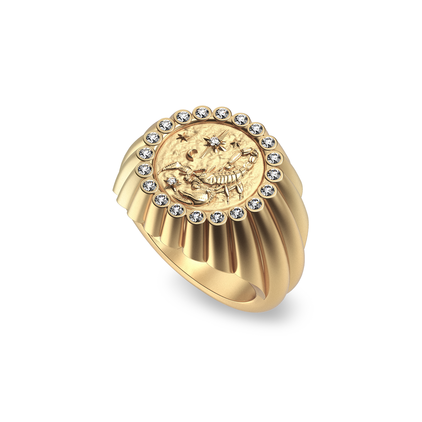 'Zodiac' Diamond Dome Ring, Scorpio