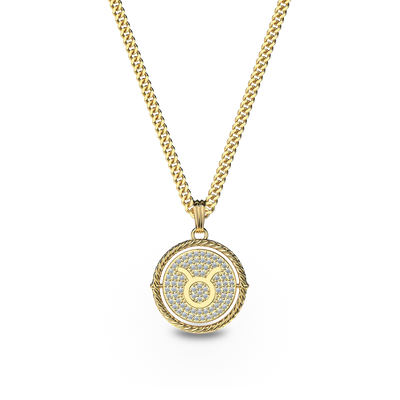 Collar de diamante Sagitario reversible