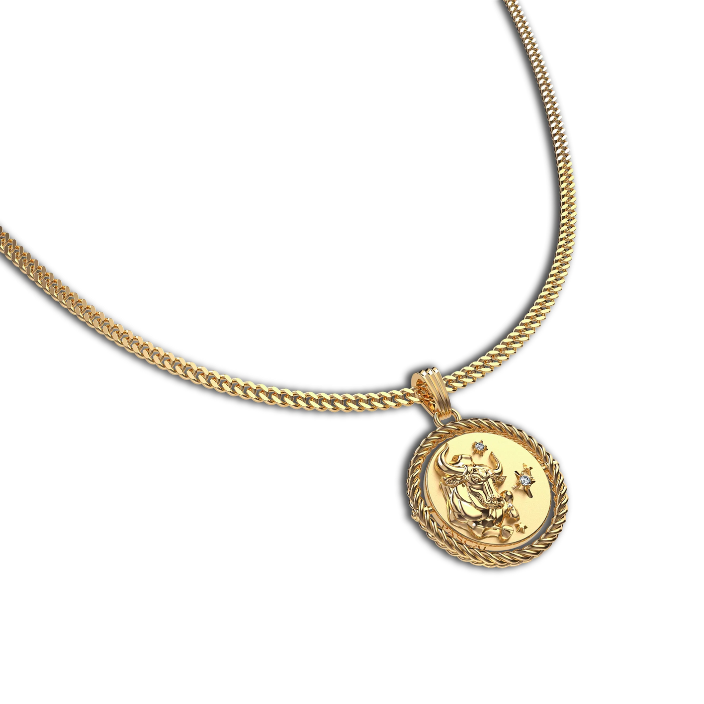 Collar de diamante Sagitario reversible