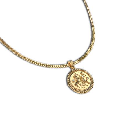 Collar de diamante Sagitario reversible