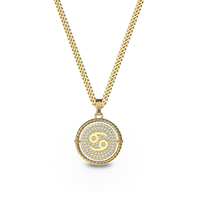 Collar de diamante Sagitario reversible