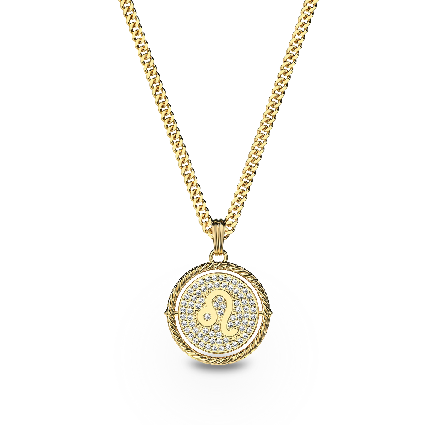 Collar de diamante Sagitario reversible