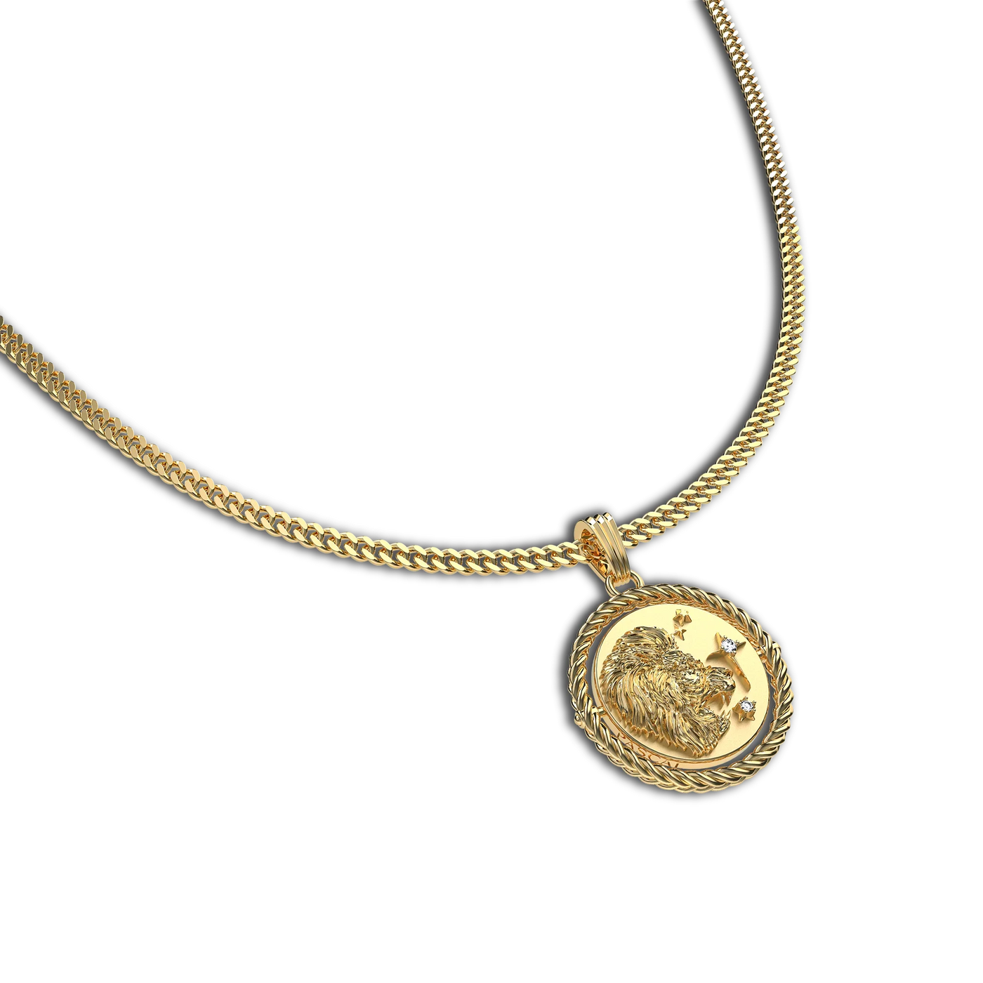 Collar de diamante Sagitario reversible