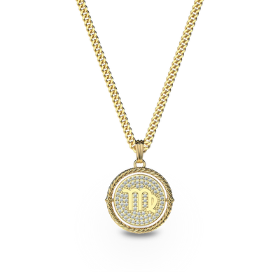 Collar de diamante Sagitario reversible