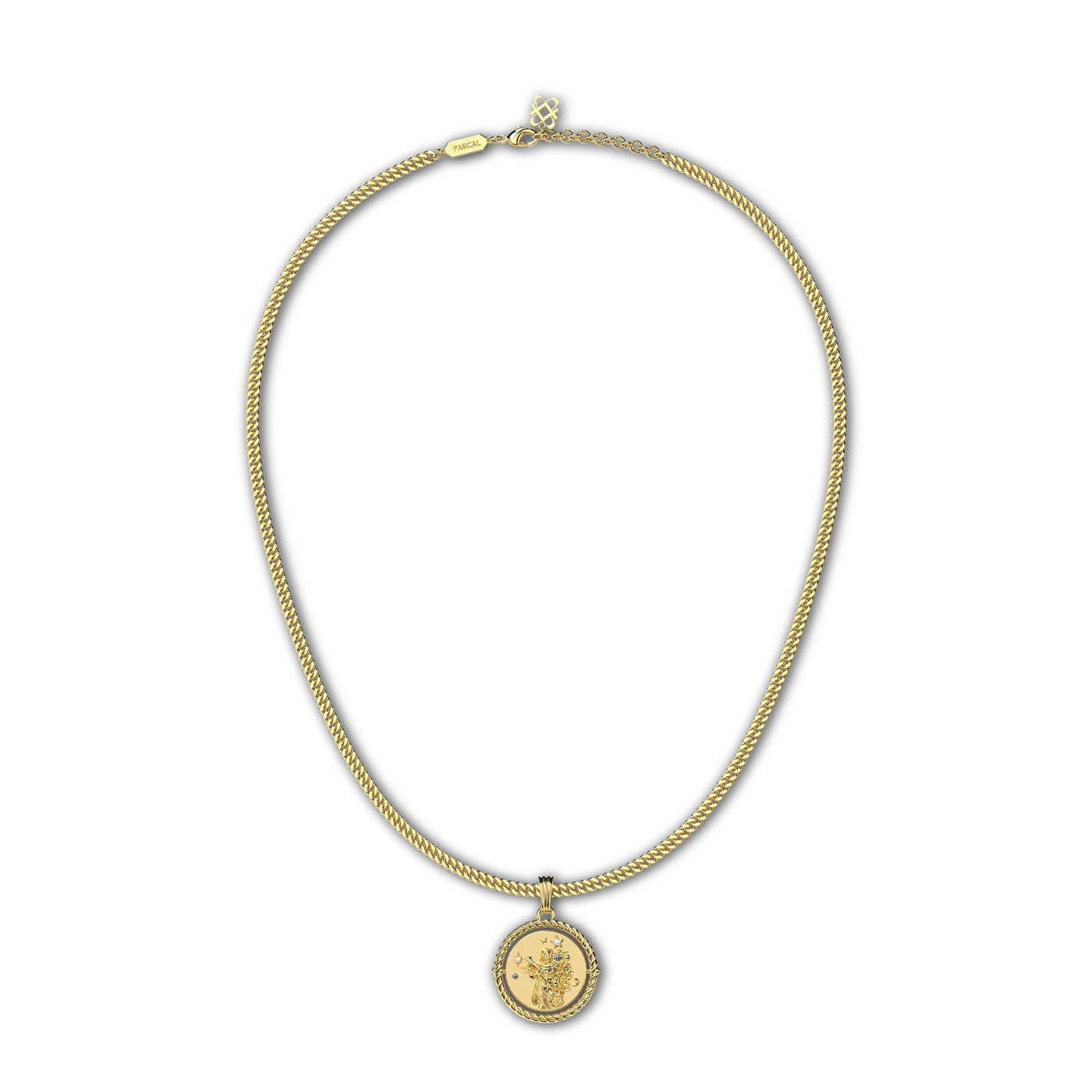 Collar de diamante Sagitario reversible