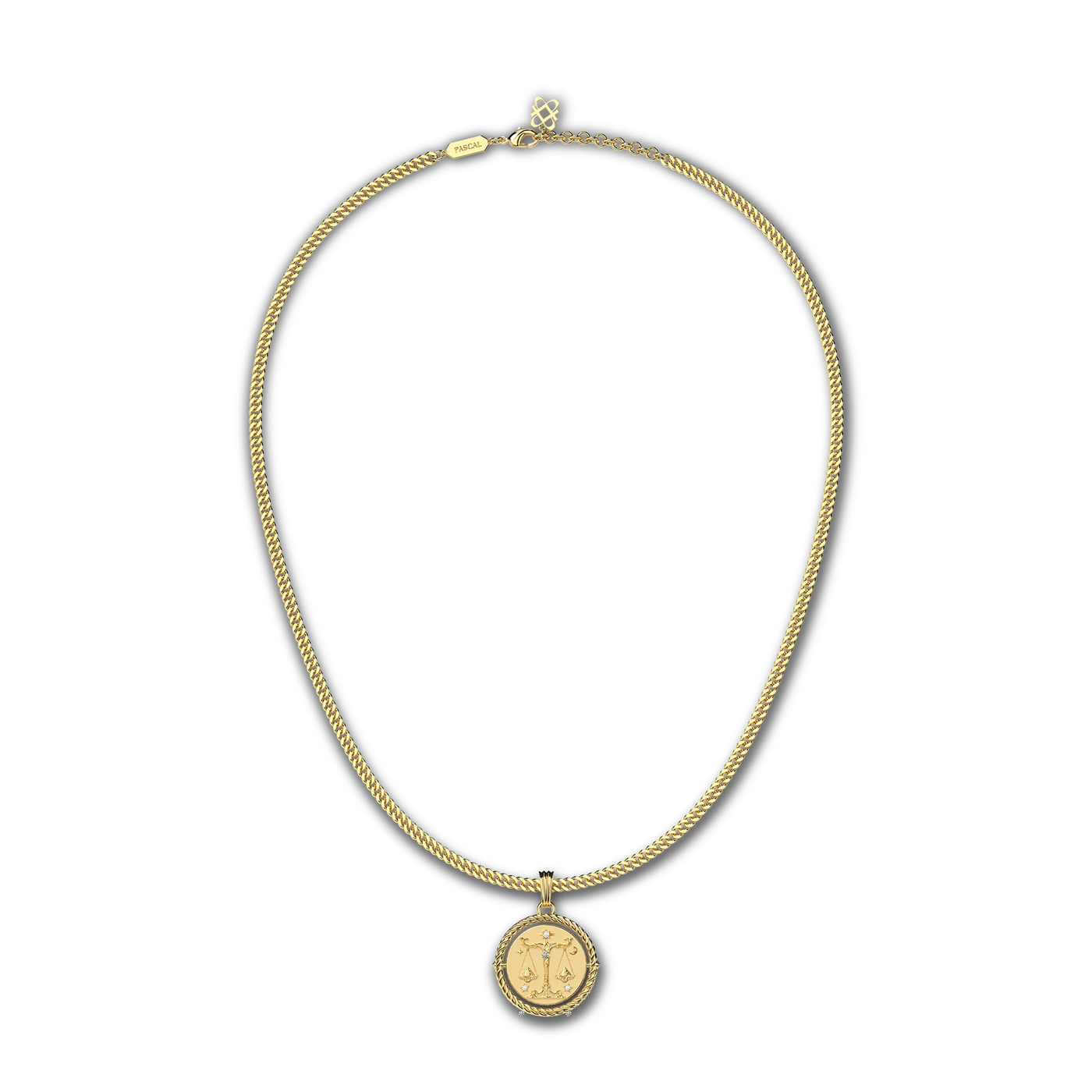 Collar de diamante Sagitario reversible