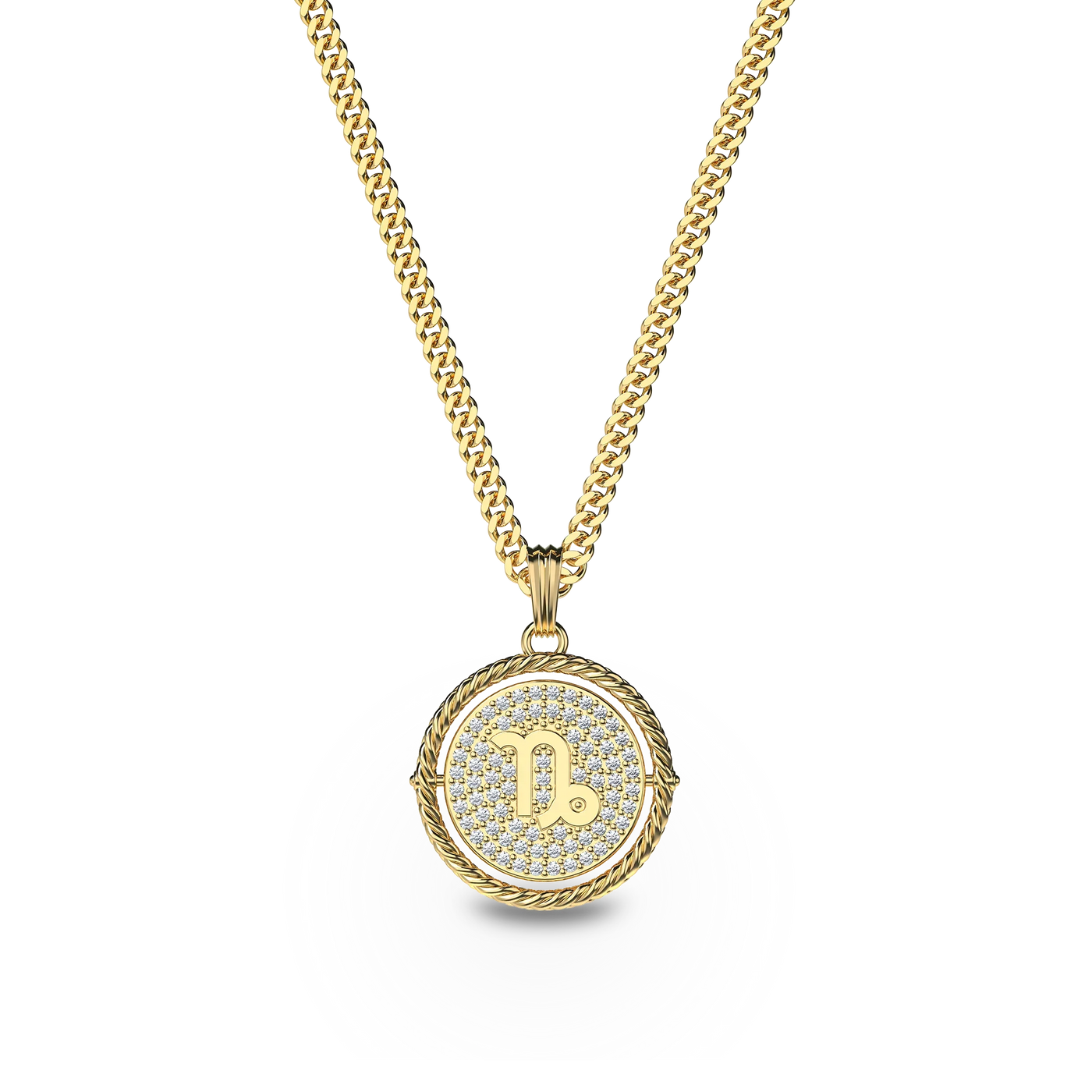 Collar de diamante Sagitario reversible