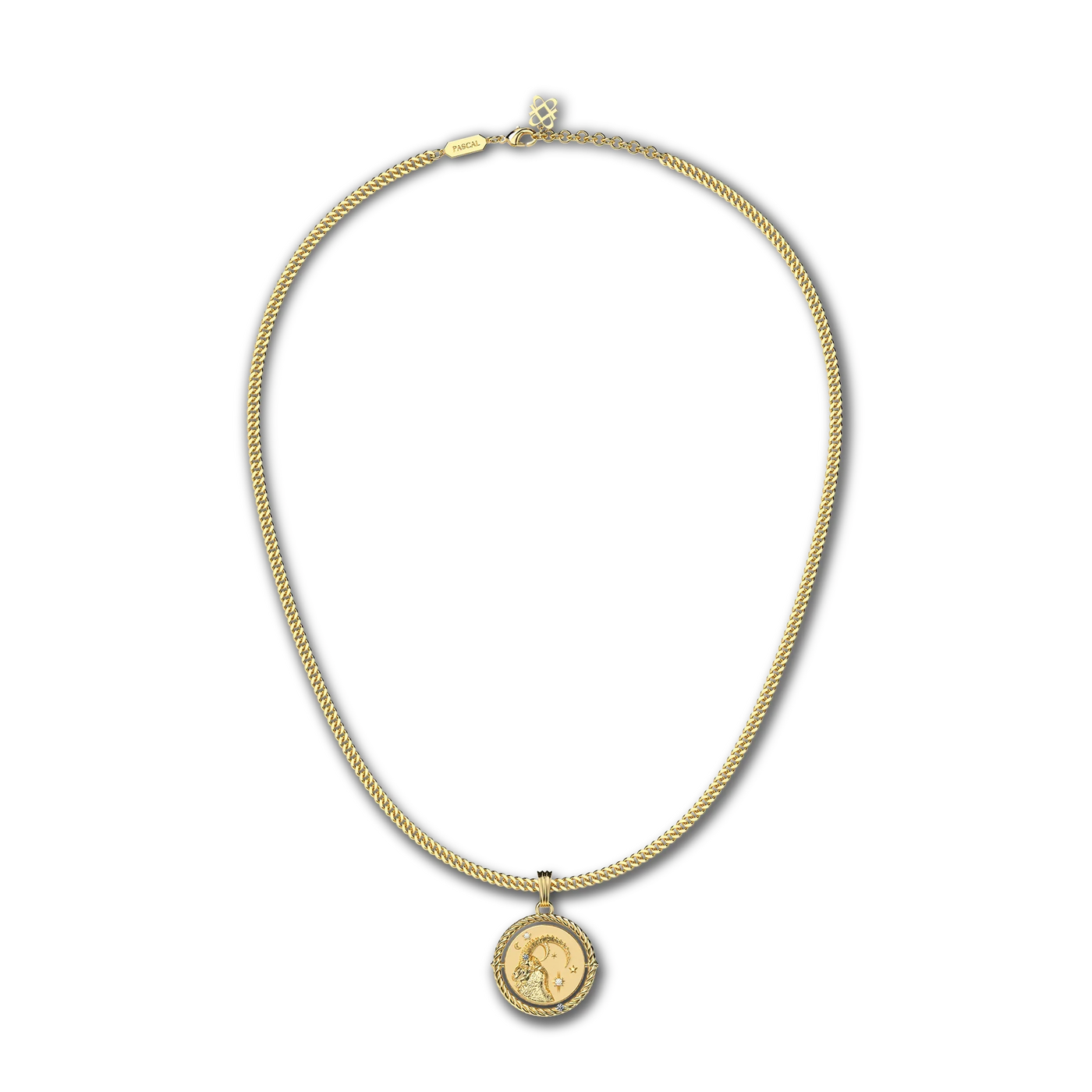 Collar de diamante Sagitario reversible