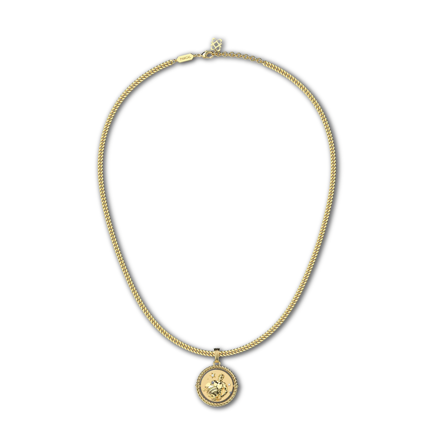 Collar de diamante Sagitario reversible