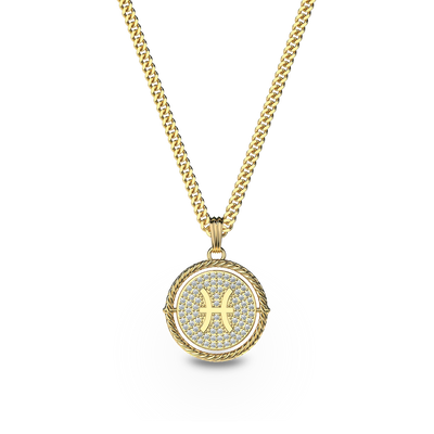 Collar de diamante Sagitario reversible