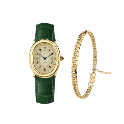 Oval Bubble Diamond Watch Presentset