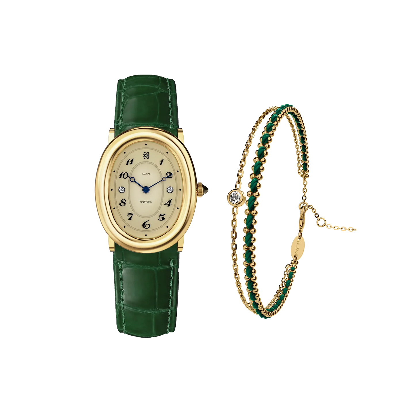 Oval Bubble Diamond Watch Presentset