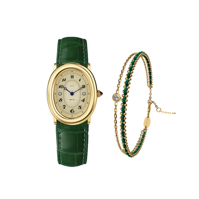 Oval Bubble Diamond Watch Presentset