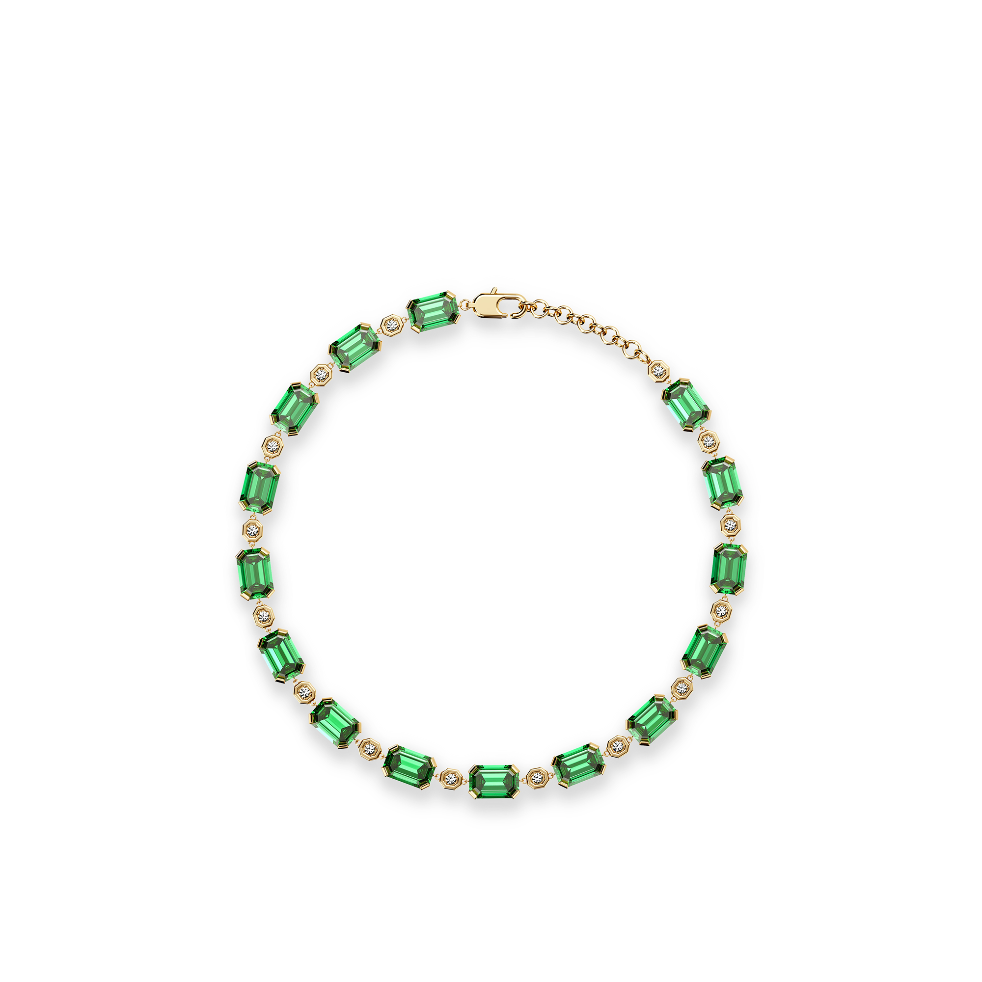 Coastal Oasis Multigem Diamond Bracelet - PASCAL#color_green