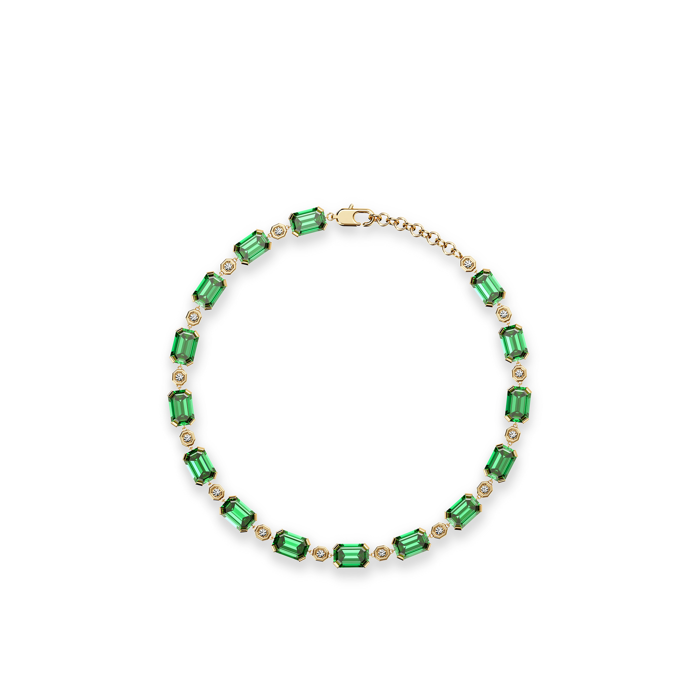 Coastal Oasis Multigem Diamond Bracelet - PASCAL#color_green