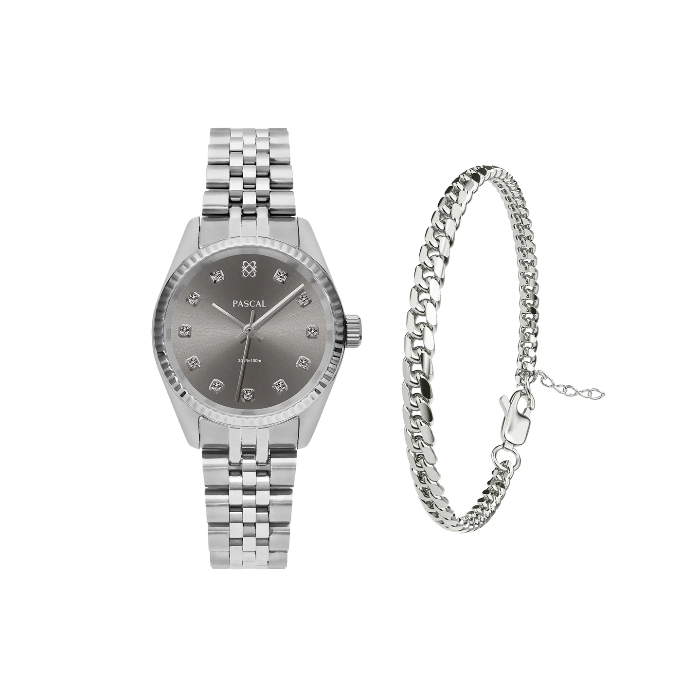 Zeitloses klassisches Diamant-Uhr-Geschenkset