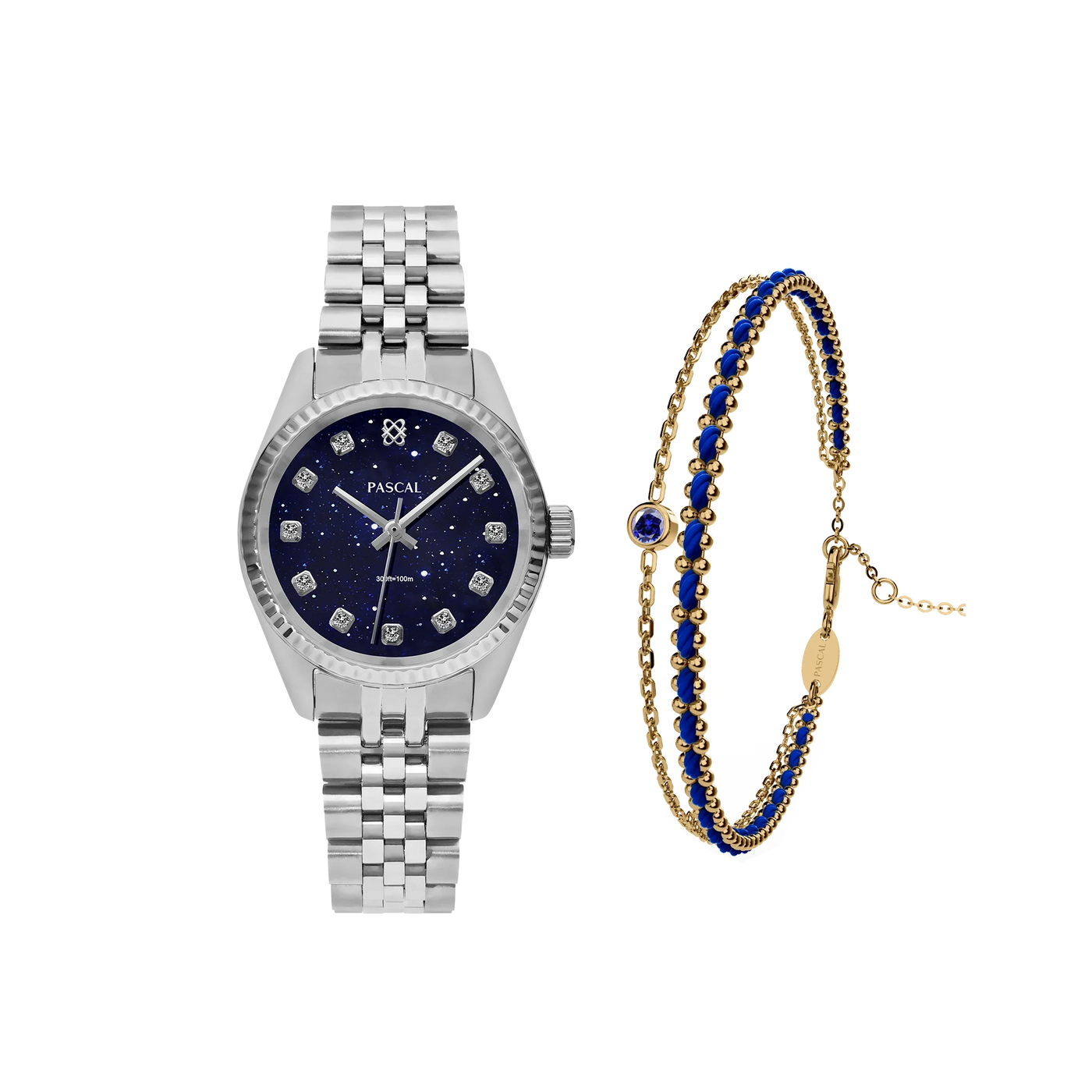 Zeitloses klassisches Diamant-Uhr-Geschenkset