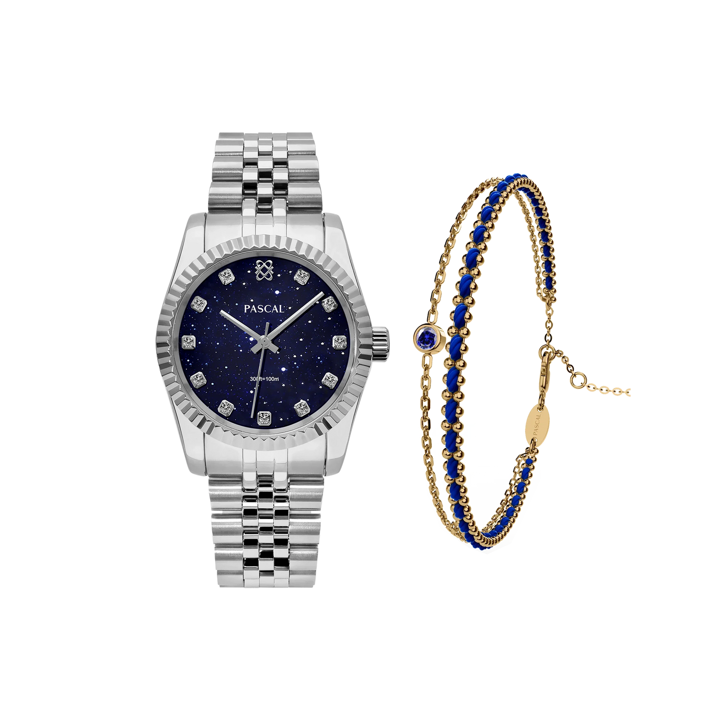 Zeitloses klassisches Diamant-Uhr-Geschenkset