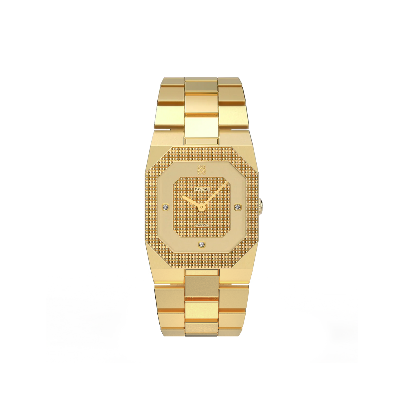 Achteckiges Clou de Paris Diamant-Uhr-Geschenkset