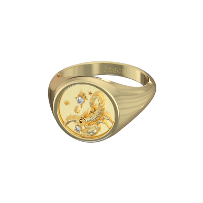 Scorpio Small Signet Ring