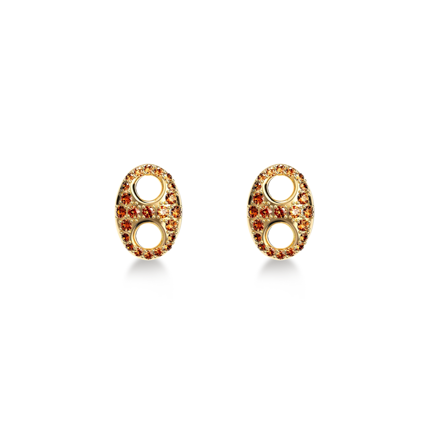 Orecchini a perno con pietra preziosa "Horsebit"