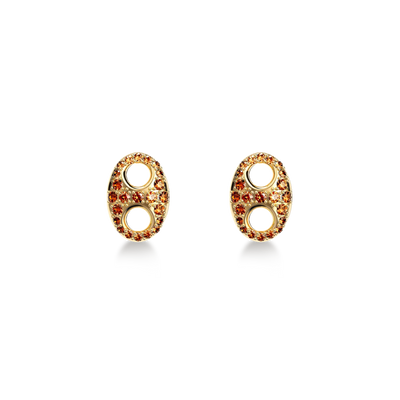 Orecchini a perno con pietra preziosa "Horsebit"