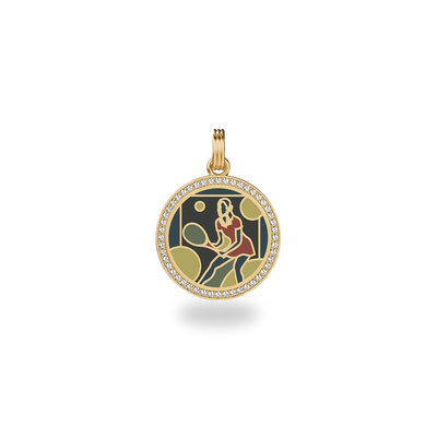 Victory Emblem Tennis Diamond Pendant - PASCAL