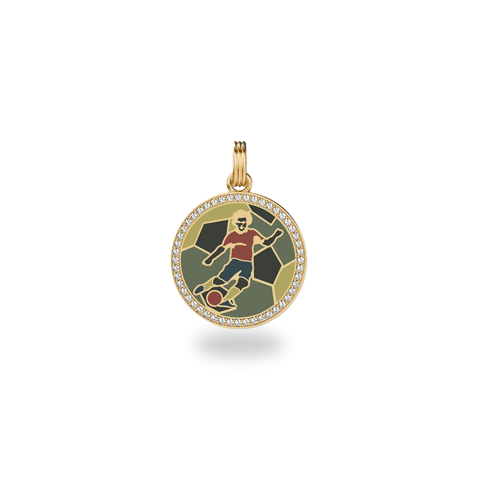 Victory Emblem Football Diamond Pendant - PASCAL