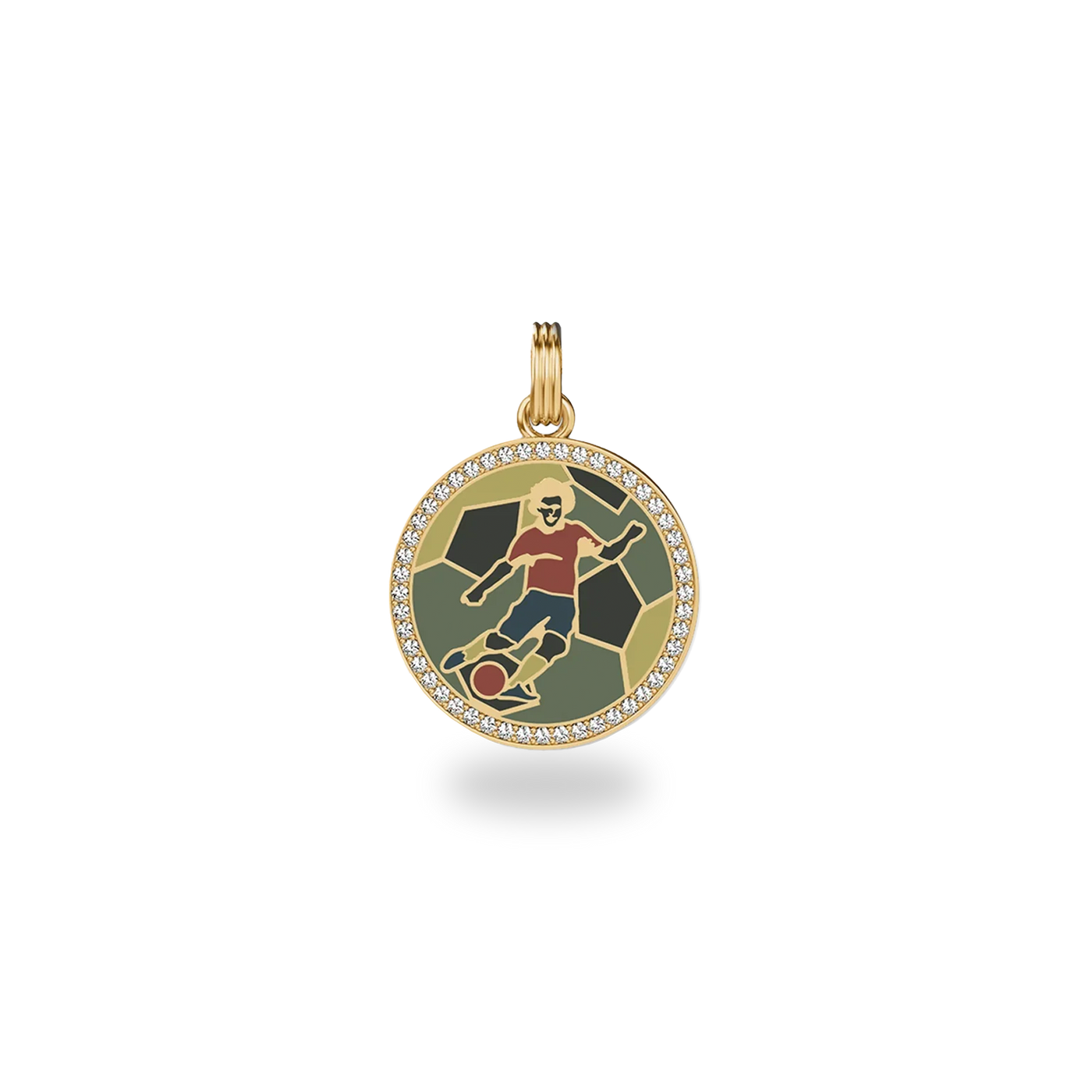 Victory Emblem Football Diamond Pendant - PASCAL