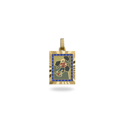 Victory Emblem Football Gemstone Pendant - PASCAL