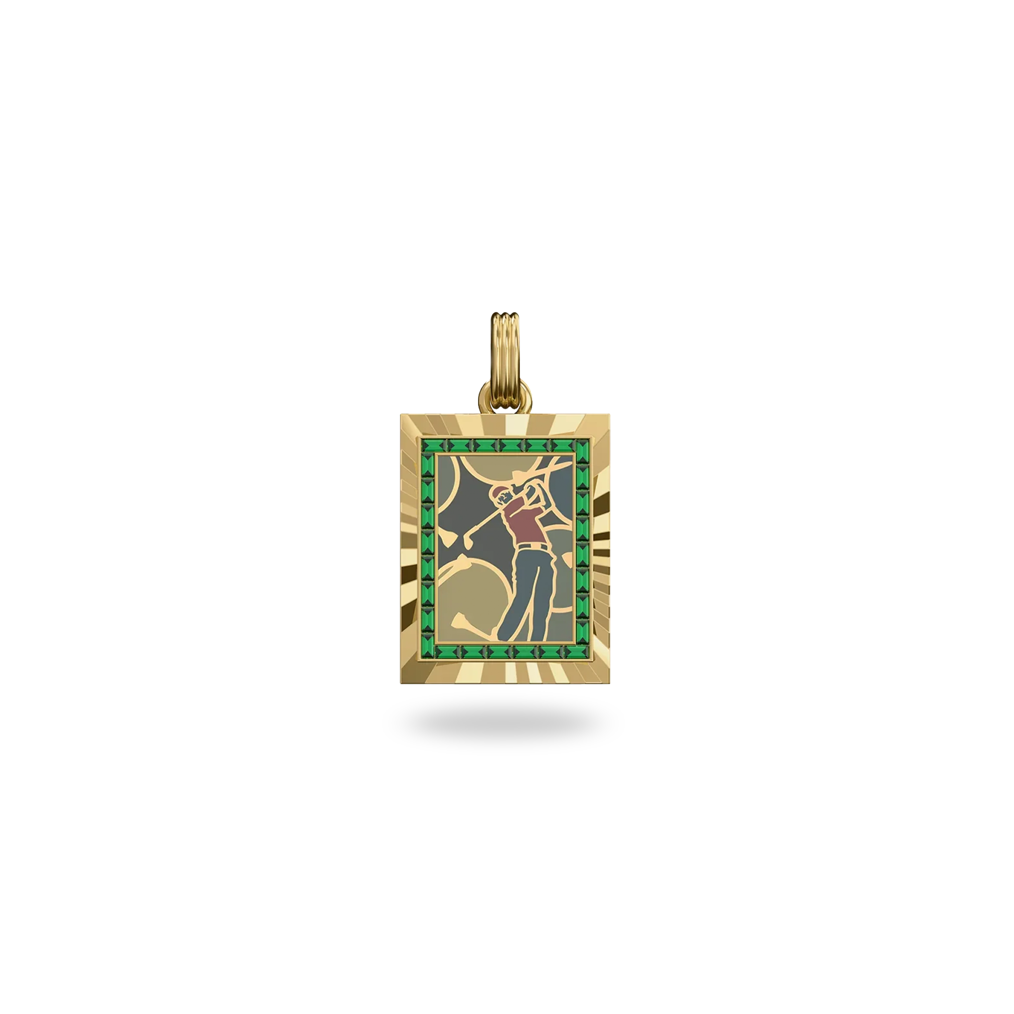 Victory Emblem Golf Gemstone Pendant - PASCAL