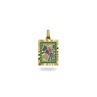 Victory Emblem Golf Gemstone Pendant - PASCAL