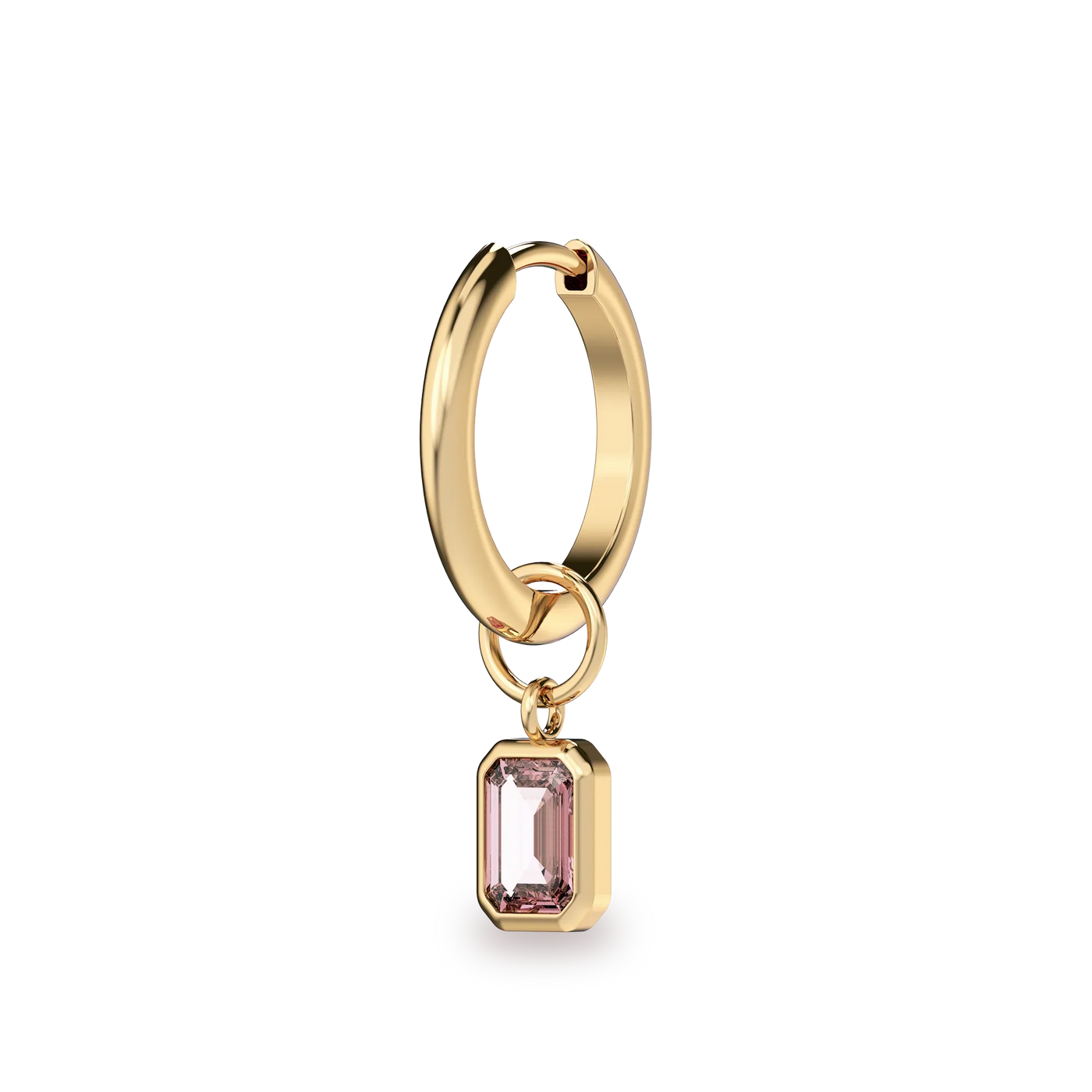 Dije de aro con piedra preciosa talla esmeralda