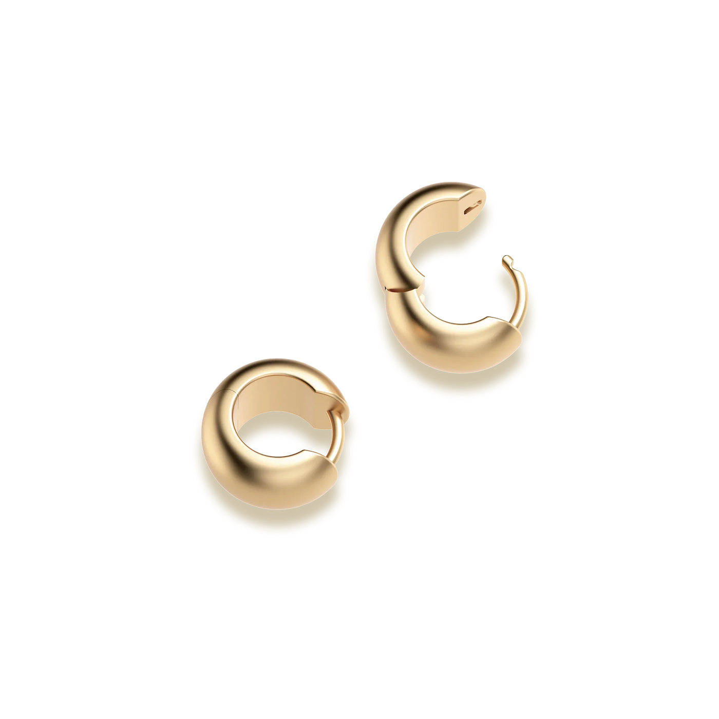 Pendientes pequeños de aro grueso