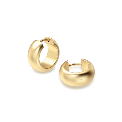 Boucles d'oreilles créoles moyennes épaisses